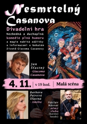 DIVADLO NA DOTEK: NESMRTELNÝ CASANOVA S JANEM ŠŤASTNÝM